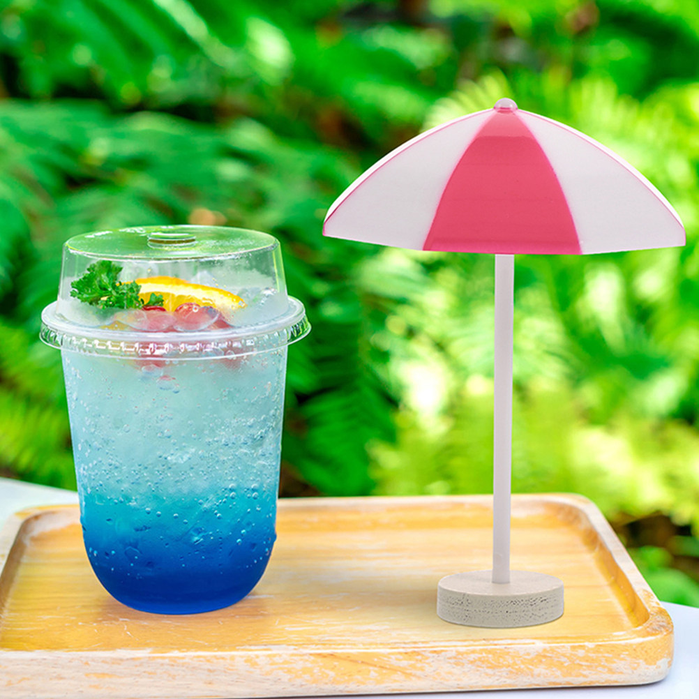 8Pcs Miniature Beach Umbrella  - Succulent Arrangement Mini ulasan dan harga